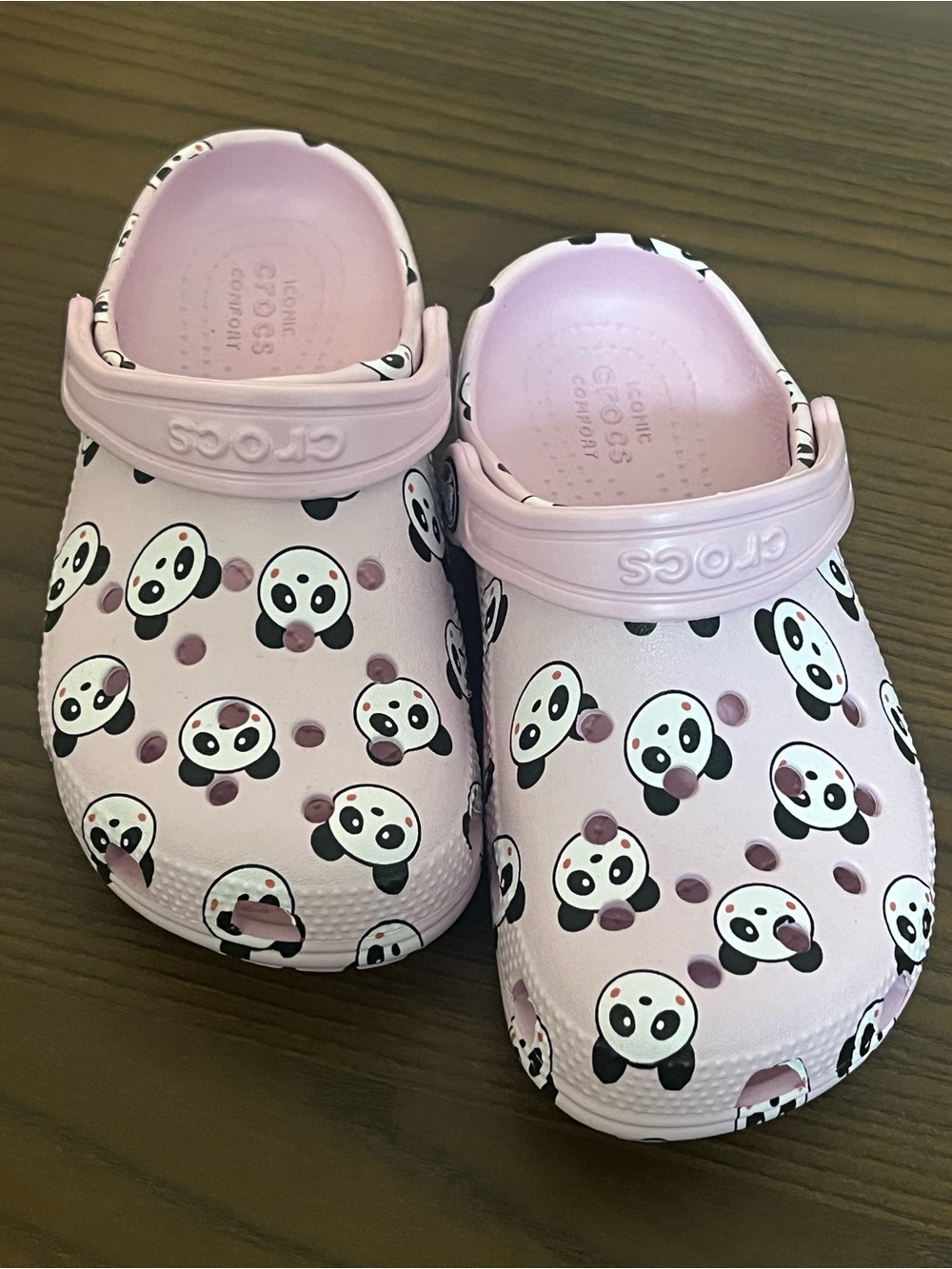 Crocs Kids' Light Pink Panda Classic Clog girls size 12